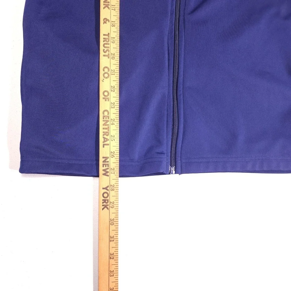 adidas Track Jacket Mens M Blue Full Zip Stand Collar Zip Pockets